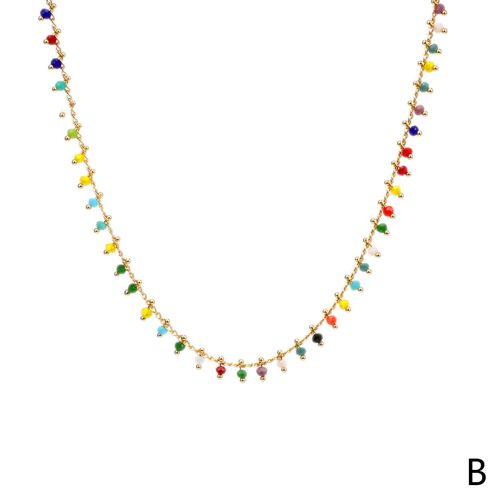 Venta al por mayor, collar con letras de melocotón para mamá con diamantes de color con incrustaciones de cobre para el día de la madre